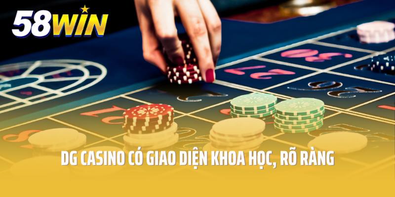 DG Casino có giao diện khoa học, rõ ràng