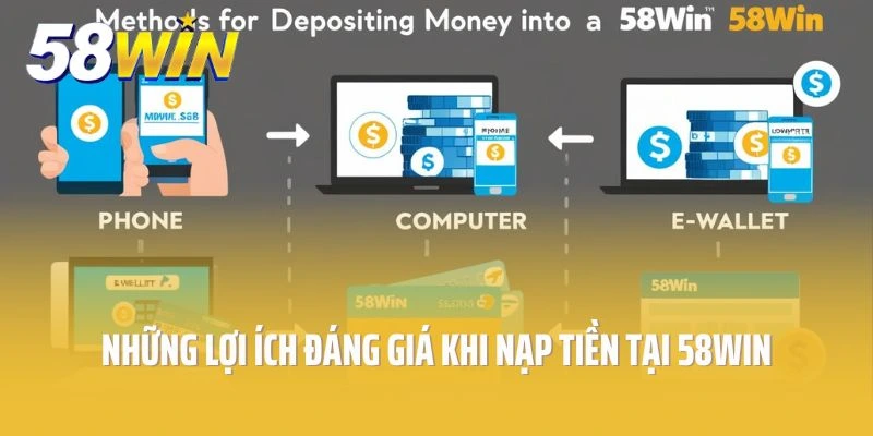 Những lợi ích đáng giá khi tham gia nạp tiền tại 58win