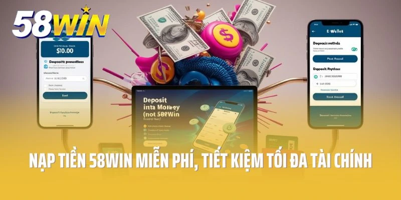 Nạp tiền 58win hoàn toàn miễn phí, tiết kiệm tối đa tài chính cho cược thủ