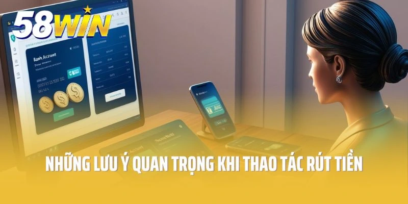 Những lưu ý quan trọng khi thao tác quá trình rút tiền